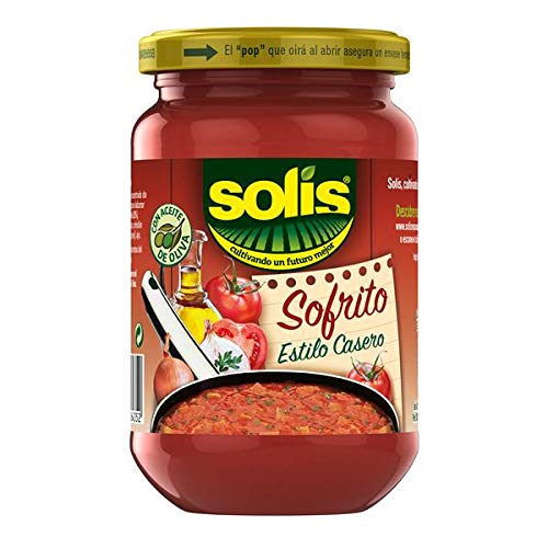 SOLIS Sofrito Estilo Casero Frasco Cristal - Tomate sin gluten - 340g - Pack de 4