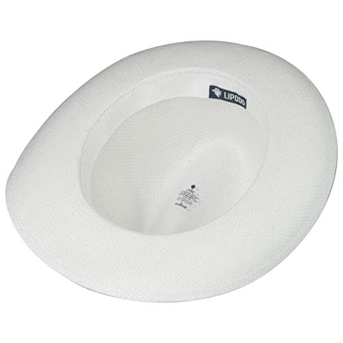 Sombreroshop Bogar- Sombrero de paja Palermo, 100% paja de papel, S/54-55, blanco