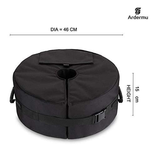 Sombrilla redonda para playa Patio Bolsa para peso base - Tolva Bolsa básica para arena Soporte ergonómico Agregar peso para todas las sombrillas o astas para patio al aire libre