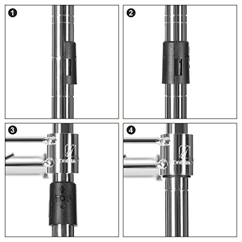 SONGMICS Estantería de Cocina, Estantería Cromada Multifuncional Organizador para Cocina Soporte para microondas con 2 estantes Altura Ajustable LGR20C