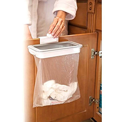 Soporte de basura para puerta de armario para basura con tapa