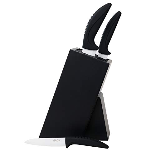Soporte universal para cuchillos, diseño elegante en madera con dos variantes de bambú o pintado en negro