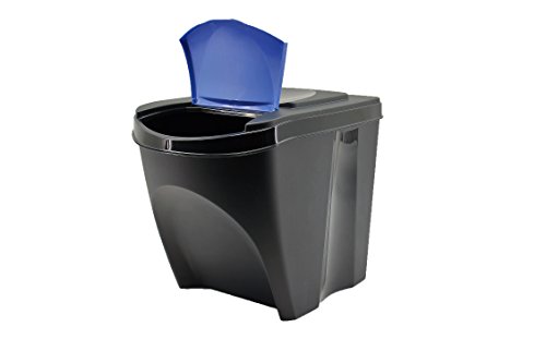 Sortibox - Juego de 4 cubos de basura, para la cocina, baño, papeleras (80 L, 4 cubos de 20 L), cubos para separar la basura, antracita, 39,2 x 29,3 x 33,5 cm