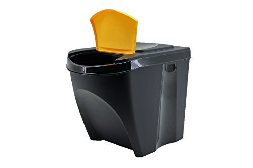 Sortibox - Juego de 4 cubos de basura, para la cocina, baño, papeleras (80 L, 4 cubos de 20 L), cubos para separar la basura, antracita, 39,2 x 29,3 x 33,5 cm