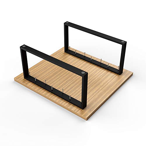 Sossai - Estructura para la mesa de la sala | CKK1 | 2 Piezas | Ancho 50 cm x Altura 40 cm | Color: Negro | Material: Acero | patas de mesa | carga pesada