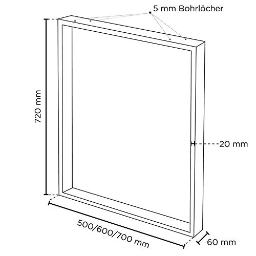 Sossai - Mesa Estructura Acero | 2 Piezas | patas de mesa | carga pesada | Ancho 70 cm x Altura 72 cm | TKK1 | Color: Blanco