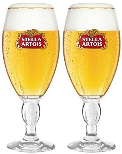 SP Stella Artois Cáliz Copas de cerveza | Marcado CE | Nucleado (2, 290 ml / media pinta)