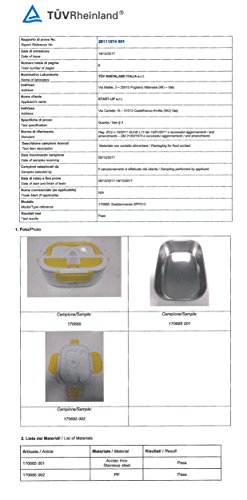 SPICE Amarillo Inox - Calentador de Comida Eléctrico, Bandeja Extraíble de Acero Inoxidable, lonchera Térmica