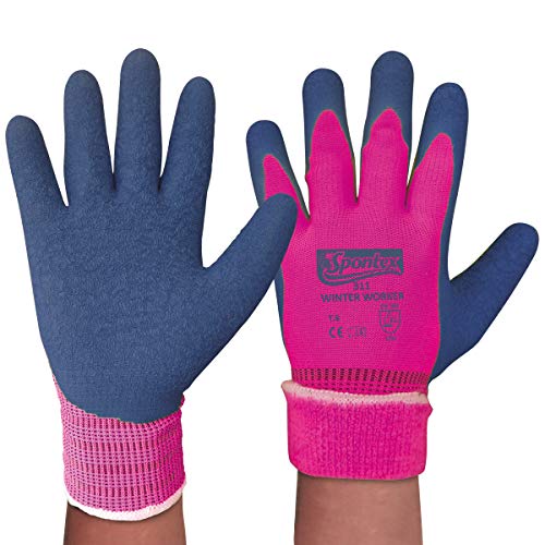 Spontex - Guantes de invierno con forro Interior para trabajador, guante grueso de punto con alta protección contra el frío, 1 unidad