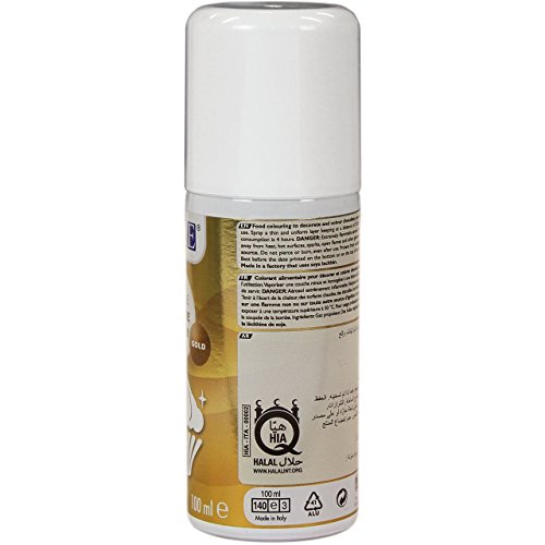 Spray Lustre Comestible PME Dorado, Sin Alcohol 100 ml