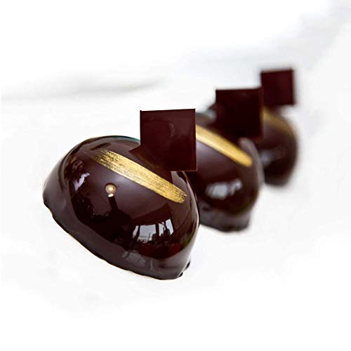 Sprießen Molde de Silicona Semi-Esfera pequeño, Grado alimenticio, Revestimiento Antiadherente, sin BPA, adecuados para Chocolate/Postre de Pastel/Pastel de té/Dulce de Galleta（Colores aleatorios）