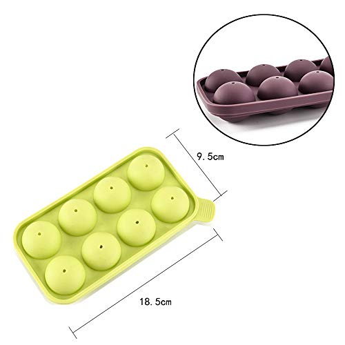 Sprießen Molde de Silicona Semi-Esfera pequeño, Grado alimenticio, Revestimiento Antiadherente, sin BPA, adecuados para Chocolate/Postre de Pastel/Pastel de té/Dulce de Galleta（Colores aleatorios）