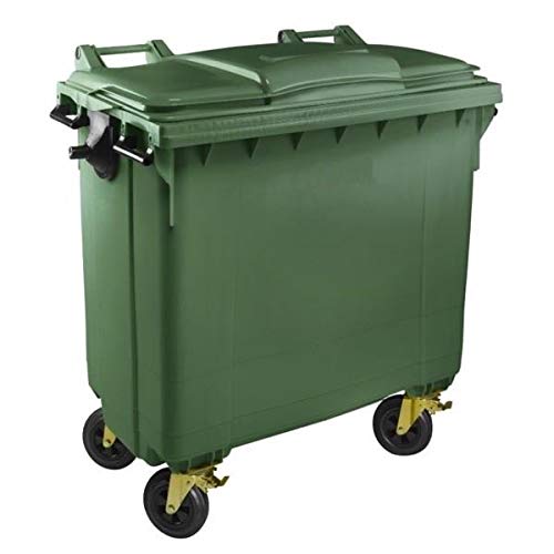 SSI Contenedor Basura 770 L. 4 Ruedas Color Verde