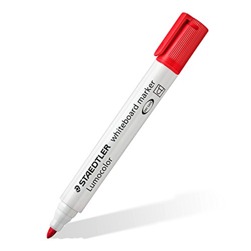 STAEDTLER 351WP8 Rotuladores para pizarra blanca Lumocolor, inodoro, secado rápido y recargable, paquete de 8 unidades, Multicolor