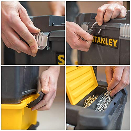 STANLEY STST1-80151 - Taller móvil para herramientas 3 en 1 con cierres metálicos, capacidad 20 kg