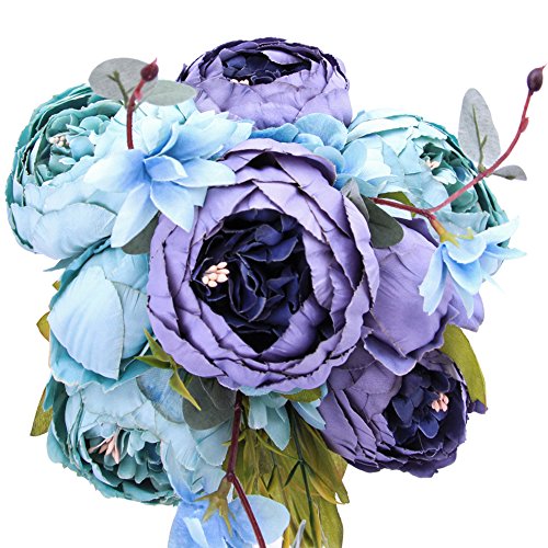 StarLifey Flores Artificiales Decoraci¨®n, Seda Ramos Boda, Humedad Ramo Flores Peonias, Ramo de Flores Naturales para la Decoraci¨®n de la Barra de la Oficina de la Casa del Banquete de Boda