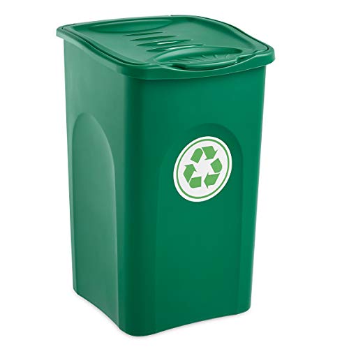 Stefanplast – Cubo de Basura, 50 L, Color Verde