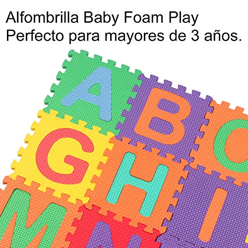 StillCool Alfombra Puzzle Niños de Letras para Niños Bebe Infantil 15cm * 15cm, 36 Piezas de Goma Espuma Suave Eva alfombras de Numeros 0 al 9 y 26 Letras (A-Z)