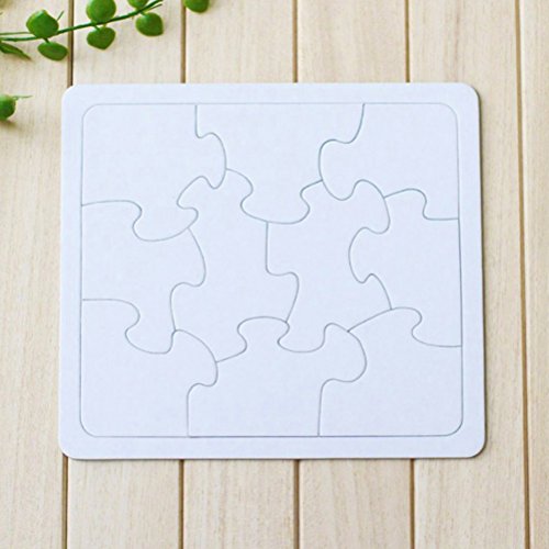 STOBOK 4pcs niños para Colorear Puzzle en Blanco Bricolaje Rompecabezas de Papel Rompecabezas