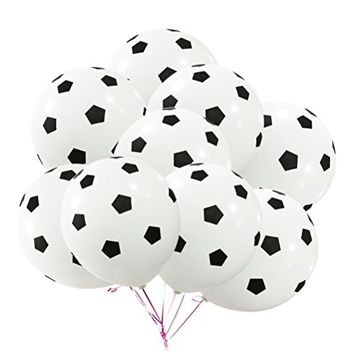 STOBOK Globos de látex Redondos, patrón de fútbol, Fiesta de cumpleaños, decoración para niños, Juguetes, 12 Pulgadas, 20 Piezas