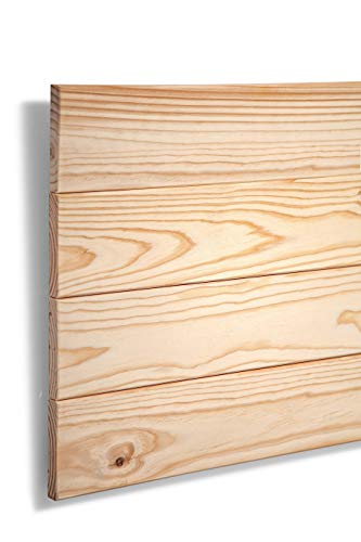 SUENOSZZZ-ESPECIALISTAS DEL DESCANSO Cabecero de Cama de Madera TREVINCA Color Crudo para Pared. Cabecero de Tablas Horizontales. Estilo Vintage, para Camas de 150