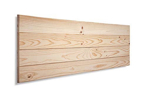 SUENOSZZZ-ESPECIALISTAS DEL DESCANSO Cabecero de Cama de Madera TREVINCA Color Crudo para Pared. Cabecero de Tablas Horizontales. Estilo Vintage, para Camas de 150