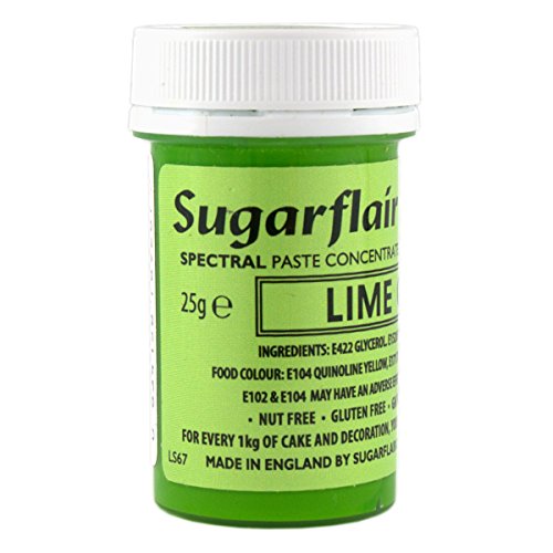 Sugarflair Spectral Paste Concentrate Color Icing Marzipan 25g Lime Green