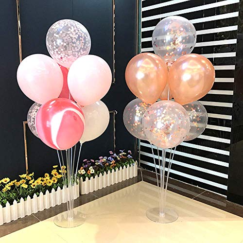 Sumnos 2 Juego de 28 "Altura Kit de Soporte de Globos para Mesa para Decoraciones de Fiestas de cumpleaños y Bodas, Globos de Feliz cumpleaños Decoraciones para Fiestas y Navidad