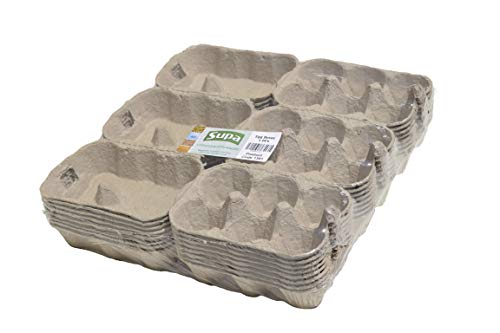 SUPA - Caja de Huevos (24 Unidades, Fibra Tradicional), 100% reciclable y Biodegradable