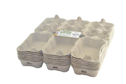 SUPA - Caja de Huevos (24 Unidades, Fibra Tradicional), 100% reciclable y Biodegradable