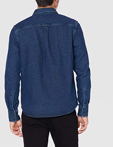 Superdry Resurrection L/s Shirt Camisa, Azul (Durango Mid Blue T6t), 2XL para Hombre