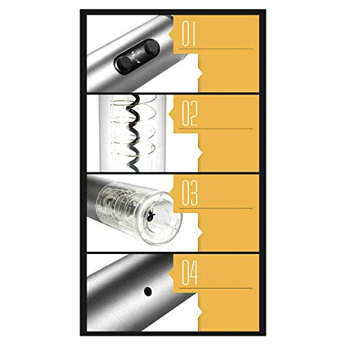 Supermega Abrebotellas eléctrico para Vino Sacacorchos Eléctrico Abre Vino Automático Profesional Abridor de Botellas Vino eléctrico ABS Ultra Resistente (Kit-P)