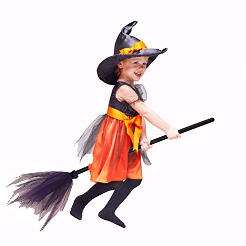 Suszian Escoba de Bruja, Escoba de Bruja de Halloween, Accesorios de Escoba de plástico para Fiesta de Disfraces, decoración de Halloween, para Halloween, Carnaval, Fiestas temáticas, Longitud 89 cm