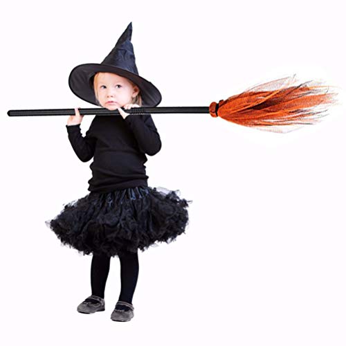 Suszian Escoba de Bruja, Escoba de Bruja de Halloween, Accesorios de Escoba de plástico para Fiesta de Disfraces, decoración de Halloween, para Halloween, Carnaval, Fiestas temáticas, Longitud 89 cm