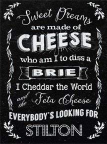 Sweet Dreams para son Hecho de queso,Quién am i de la diss a Brie. me chedder The New World y feta queso,de todos en busca de Stilton. eurythmic parodia of Sweet Dreams individual canción desde 1983.