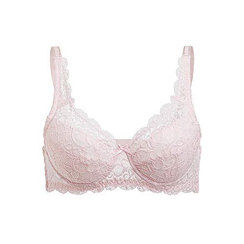 T-YIFUZX Coupe ajustée en soie à Section Mince et en soie Collection de soutiens-Gorge en Dentelle de Dames de Jeune fille au Lait Femme Rose 70B