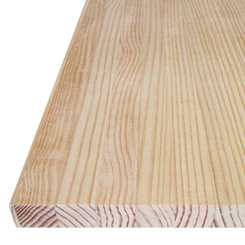 Tablero de Madera Maciza de Pino Nacional. Alistonado. Natural, sin Barniz. Para Muebles, Mesas, Encimeras Cocina. Corte a Medida: (Pino 3cm, 110 x 60 cm)