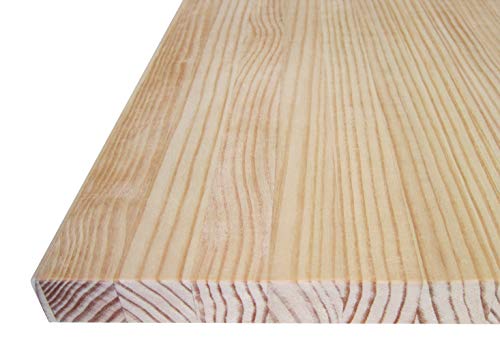 Tablero de Madera Maciza de Pino Nacional. Alistonado. Natural, sin Barniz. Para Muebles, Mesas, Encimeras Cocina. Corte a Medida: (Pino 3cm, 110 x 60 cm)