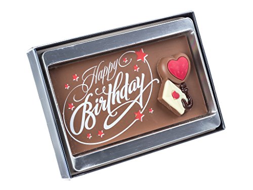 Tableta de chocolate - Feliz cumpleaños con una tarjeta - 75 g