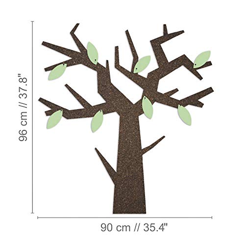 Tablón de corcho Zibros, corcho natural, decoración para oficina, niños, diseño de pared, efecto 3D, adhesivo despegable, formato XL, 90 x 60 x 2 cm