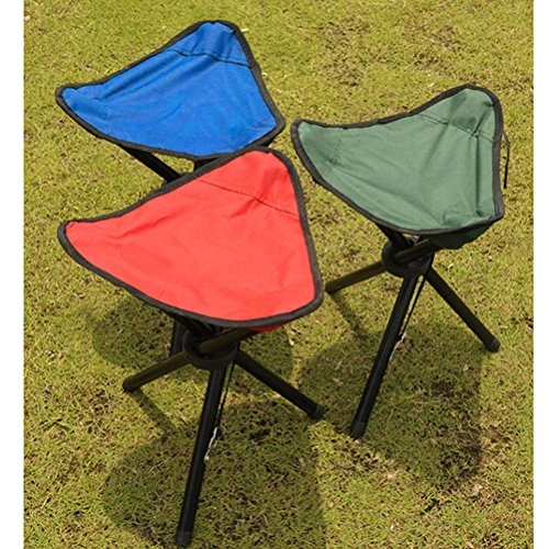 Taburete plegable portátil VORCOOL para camping, pesca, picnic, senderismo, fútbol, juegos, fotografía, jardinería, eventos deportivos (rojo)