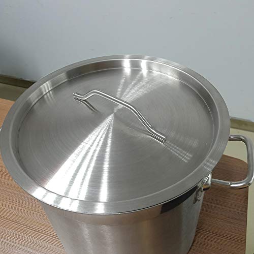 TAIMIKO - Olla de acero inoxidable con tapa (3 capas, parte inferior compuesta, olla profunda para sopa y estofado, tamaños de 17 a 115 L) 25Litre 32cm,With Lid