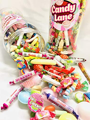 Tarro grande retro para dulces – Old Time Sweets – tarro de 2,5 litros lleno de dulces favoritos de la tienda