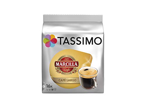 TASSIMO Marcilla Café Largo - 5 paquetes de 16 cápsulas: Total 80 unidades