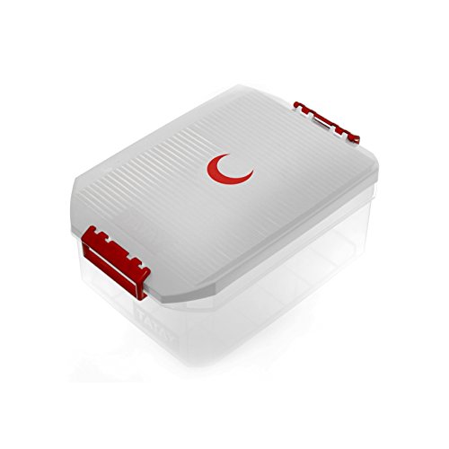 Tatay 1150210 Caja de Almacenamiento Multiusos con Tapa 4.5l de Capacidad plástico Polipropileno Libre de bpa diseño Media Luna, Blanco, 19,2 x 29,7 x 12,4 cm