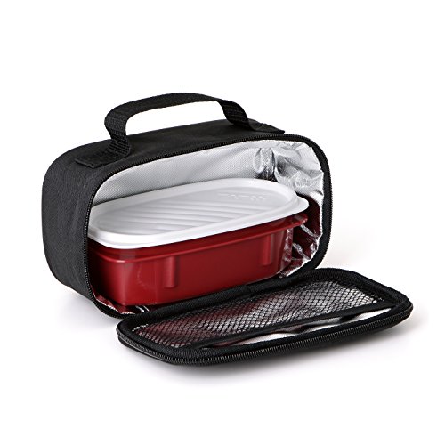 Tatay Urban Food Mini bolsa térmica porta alimentos con fiambrera incluida, Negro, 21.5 x 9 x 12 cm