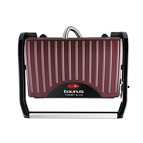 Taurus Toast & Go - Sandwichera (700 W, superficie antiadherente de 23 x 14.5 cm)