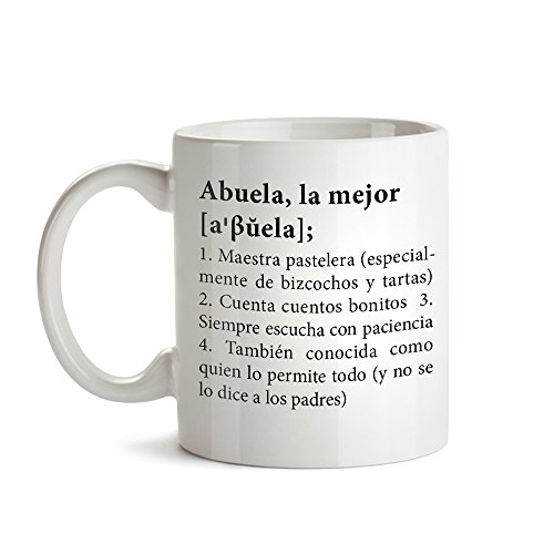 Taza con Mensaje – Definición Original de la Mejor Abuela – Estándar – Taza de café Divertida e Ideal para Regalar a la Abuela – Regalos para cumpleaños