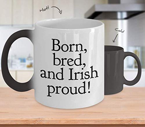 Taza de café de Irlanda que cambia de color, ideal como regalo para mujeres y hombres, regalo del día de la madre y del padre