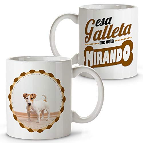 Taza Personalizada con la Foto de tu Perro o Mascota. Taza Frase Divertida. Varios diseños Disponibles. Taza Galleta.